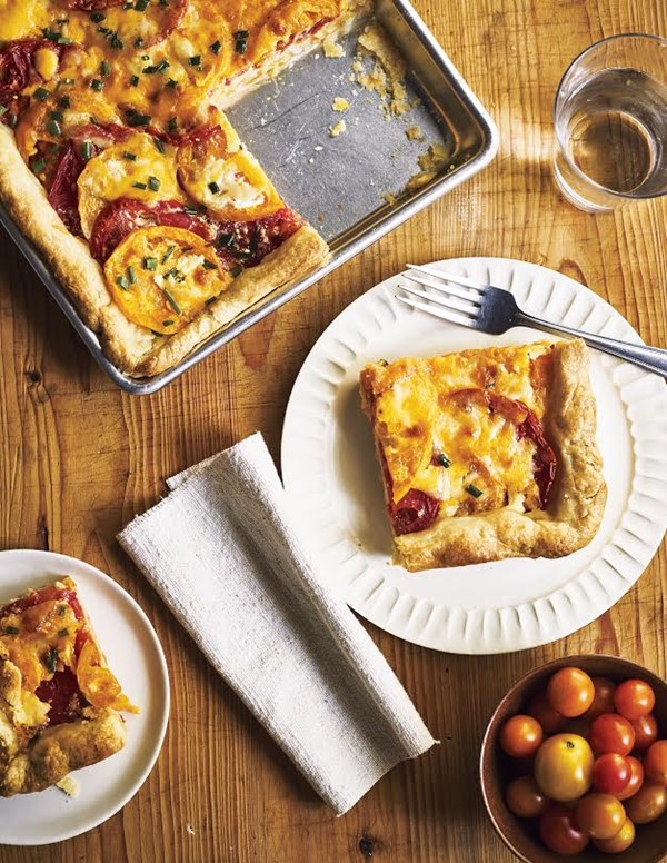 Tomato slab pie