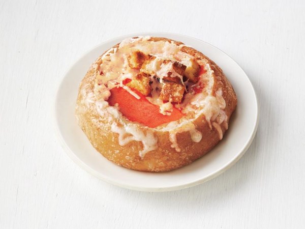 Tomato soup in a bread bowl