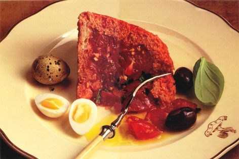 Tomato summer pudding