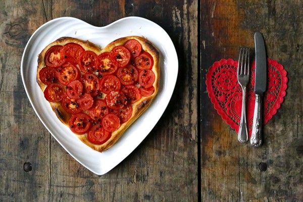 Tomato tart fine for Valentines