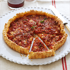 Tomato tart with Swiss cheese and rosemary