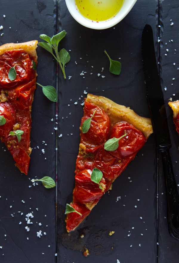 Tomato tarte tatin