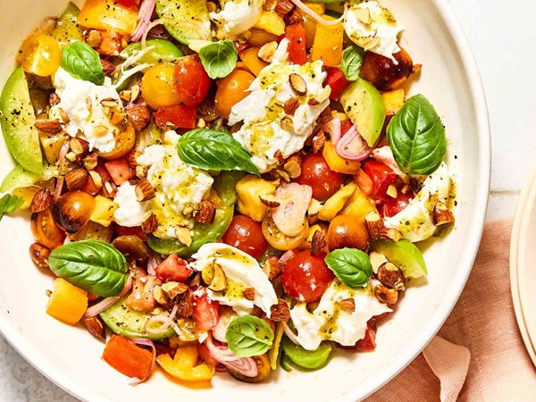 Tomato-tomatillo salad