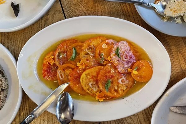 Tomato tonnato from Botanica [Alex Barkley]