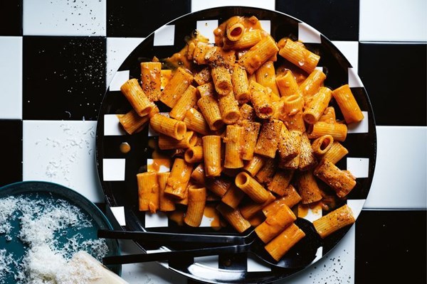 Tomato vodka rigatoni