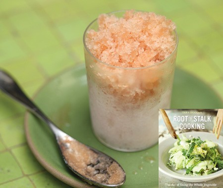 Tomato water-cucumber granita