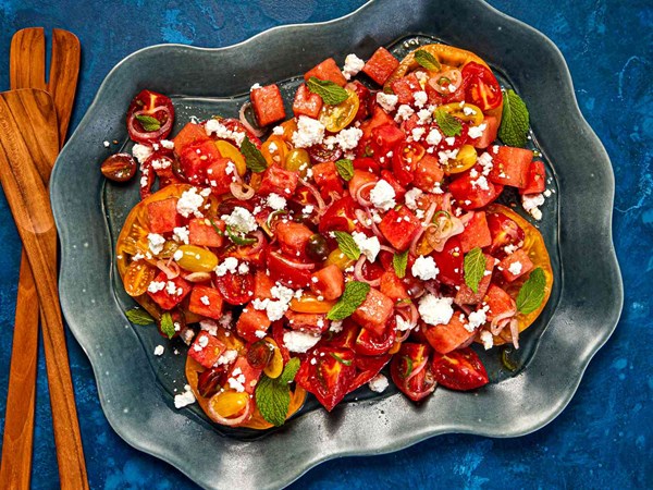 Tomato-watermelon salad