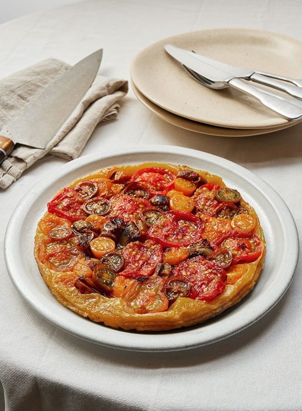Tomato with witloof & Campari tart
