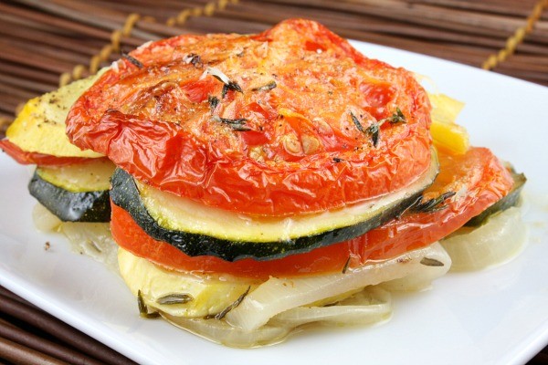 Tomato-zucchini gratin