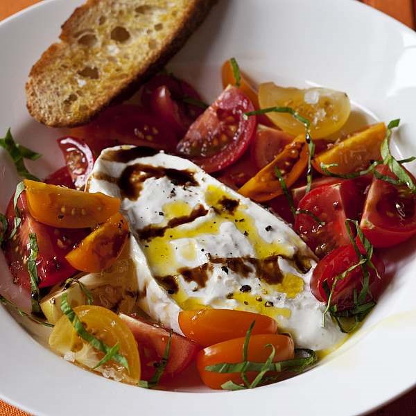 Tomatoes and burrata
