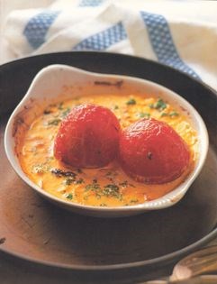 Tomatoes baked with saffron