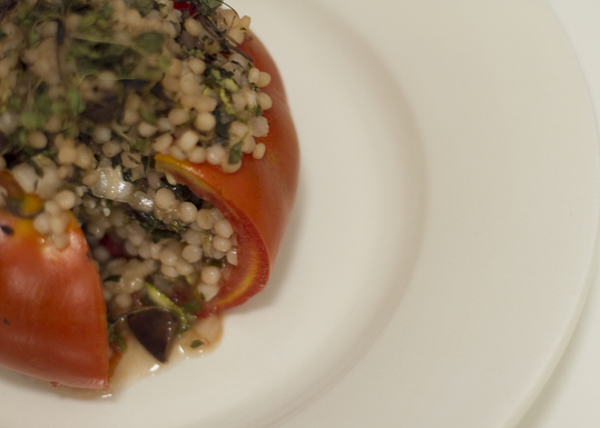 Tomatoes, stuffed and baked