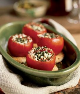 Tomatoes stuffed with goat cheese (Tomates farcies au fromage de chèvre)