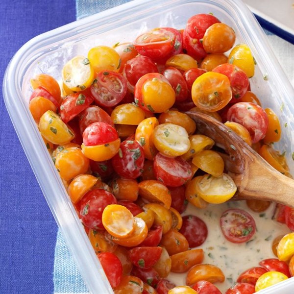 Tomatoes with buttermilk vinaigrette