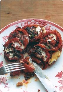 Tomatoes with Dijon mustard & cream on toast