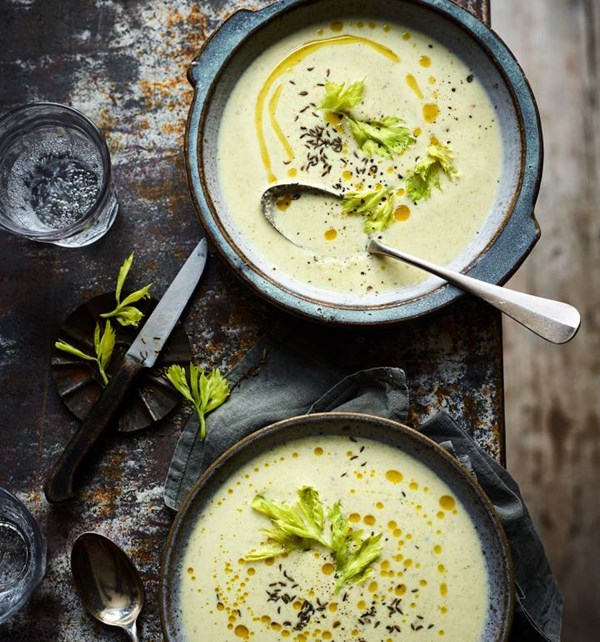 Tommy Banks' roasted celery soup