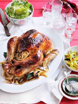 Tony Tan's Malaysian-style roast turkey with cucumber acar