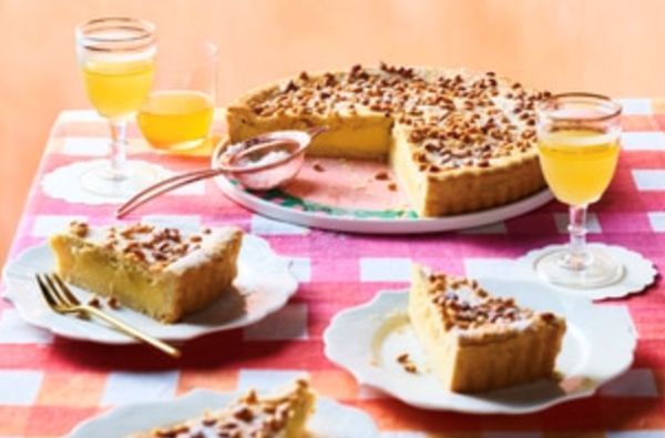 Torta della Nonna with lemon custard