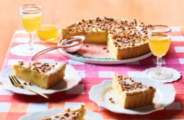 Torta della Nonna with lemon custard