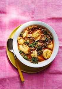 Tortellini + sausage soup
