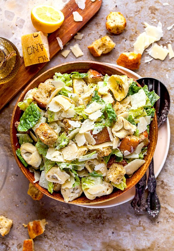 Tortellini Caesar salad