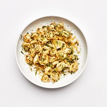 Tortellini with garlicky brown butter and dill