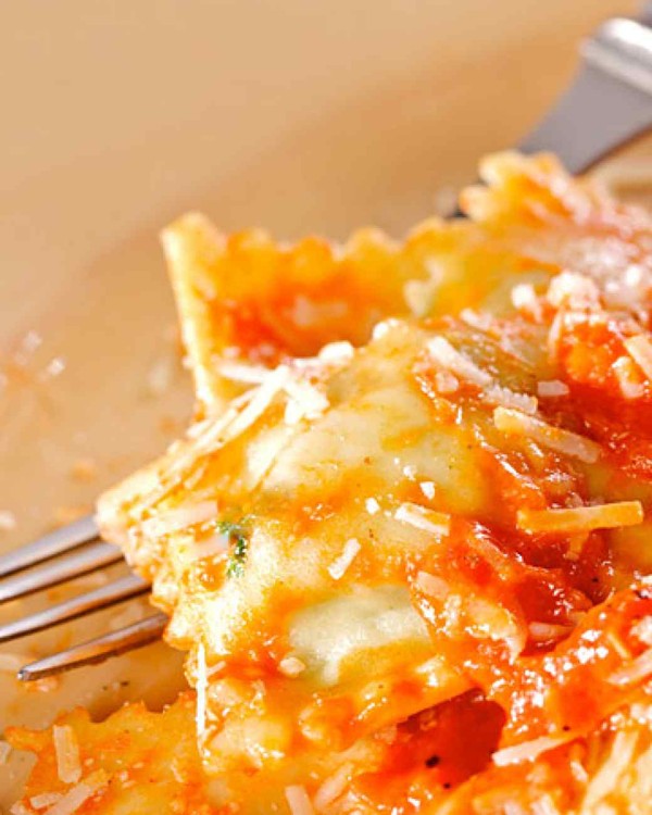 Tortelloni stuffed with Swiss chard, prosciutto, and ricotta