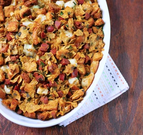 Tortilla chip chorizo stuffing