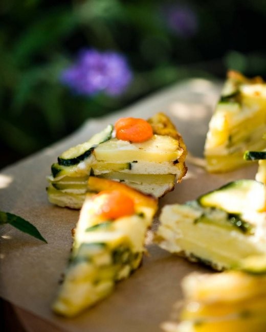 Tortilla Española with romesco sauce