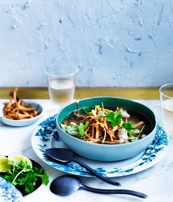 Tortilla soup with chicken