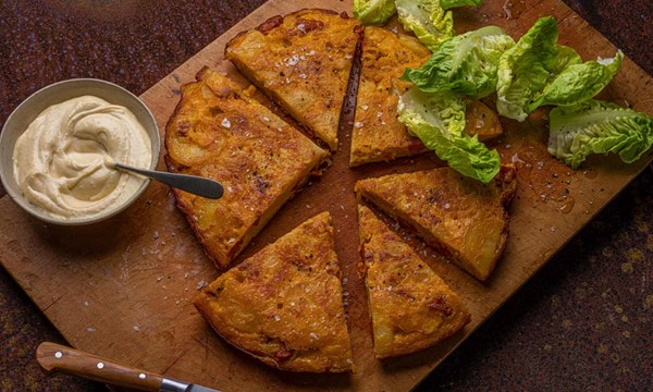 Tortilla with chorizo