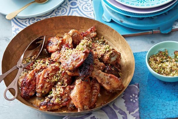 Toss and bake baklava chicken wings