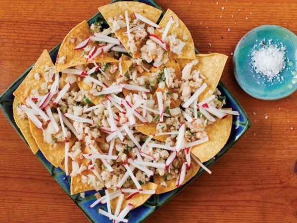 Tostadas de jaiba en salpicon from 'Ultimate Nachos' (Cook the Book)
