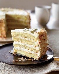 Towering coconut layer cake