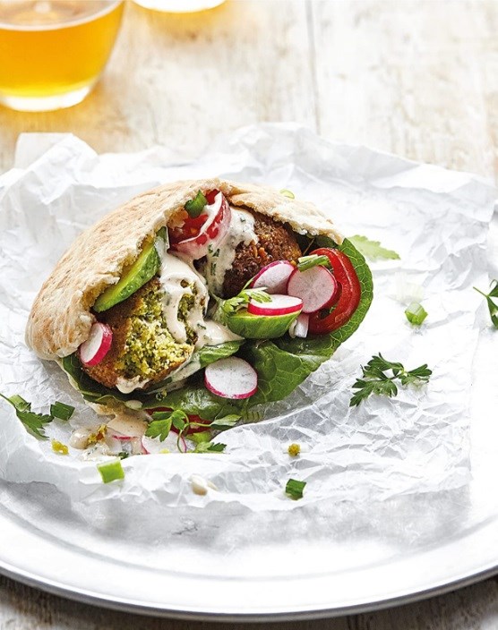 Traditional chickpea falafel pockets
