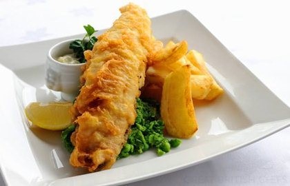 Traditional fish and chips