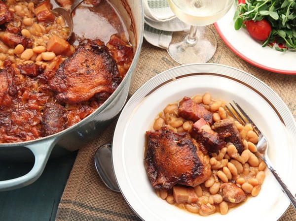 Traditional French cassoulet
