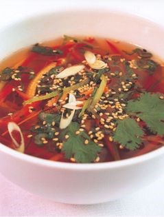 Traditional Thai hot-and-sour soup (Thom yam)