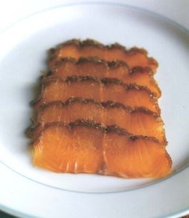 Treacle cured salmon