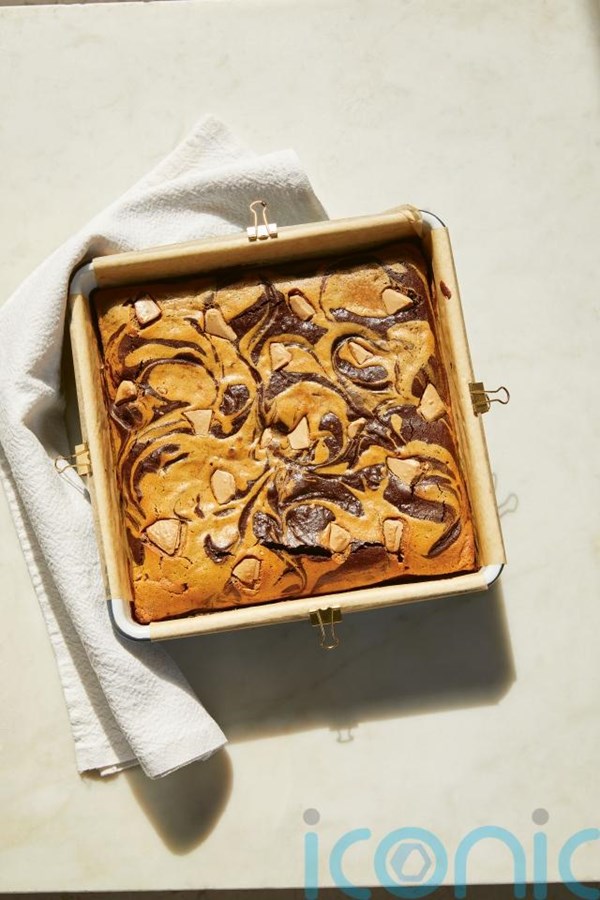 Treacle mocha & blonde chocolate brownies