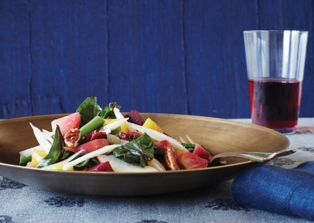 Tricolor beet salad with horseradish dressing