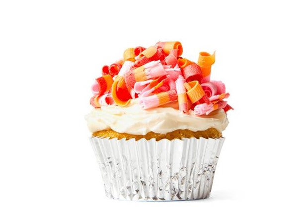 Tricolor curls cupcake topper