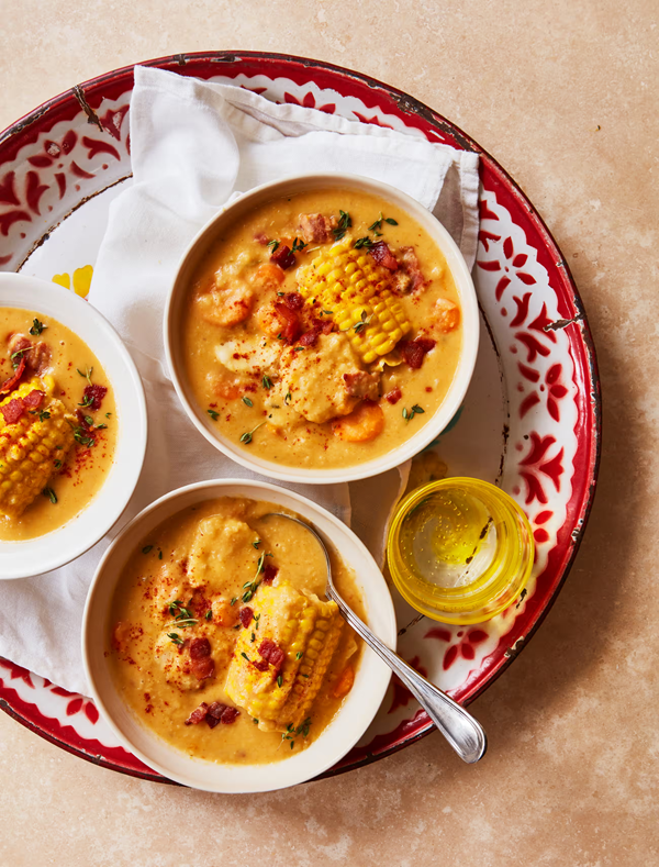 Trini-inspired corn soup