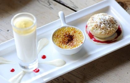 Trio of apple desserts