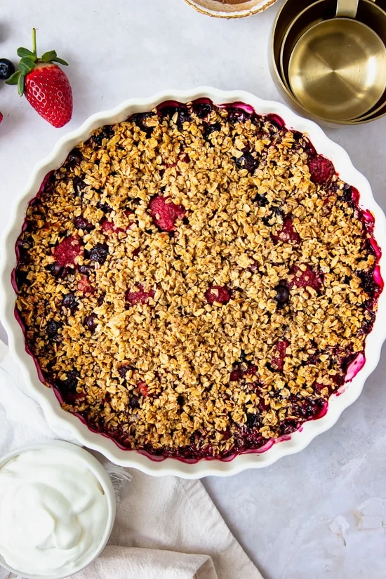 Triple berry crisp