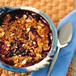 Triple berry crumble