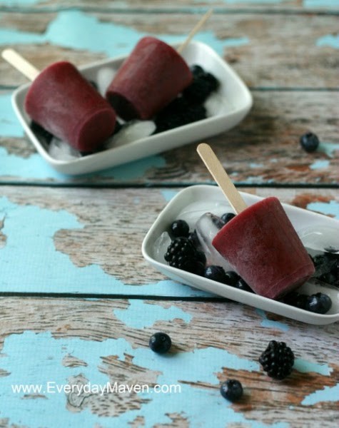 Triple berry ice pops