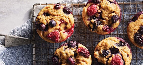 Triple-berry muffins 