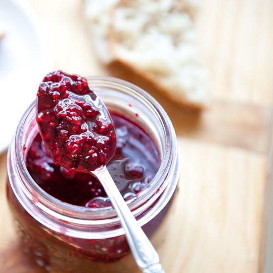 Triple berry quick jam
