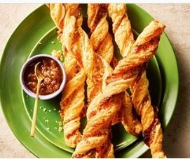 Triple cheese & mustard straws